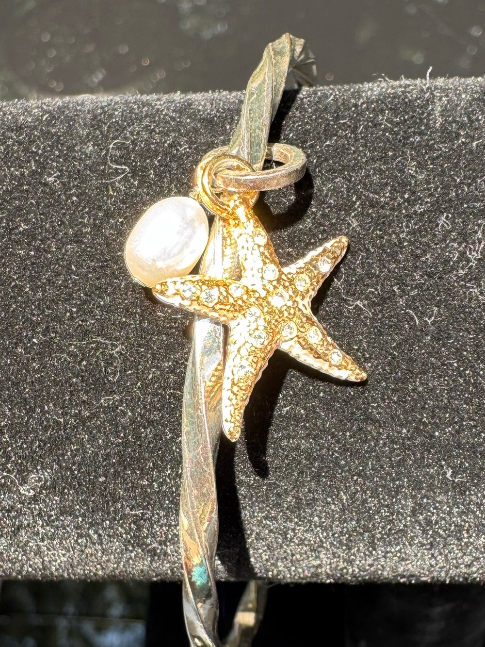 Brighton Starfish Bangle with Pearl Accent